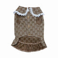 Gucci Monogram Sheer Collared Sleeveless Dress