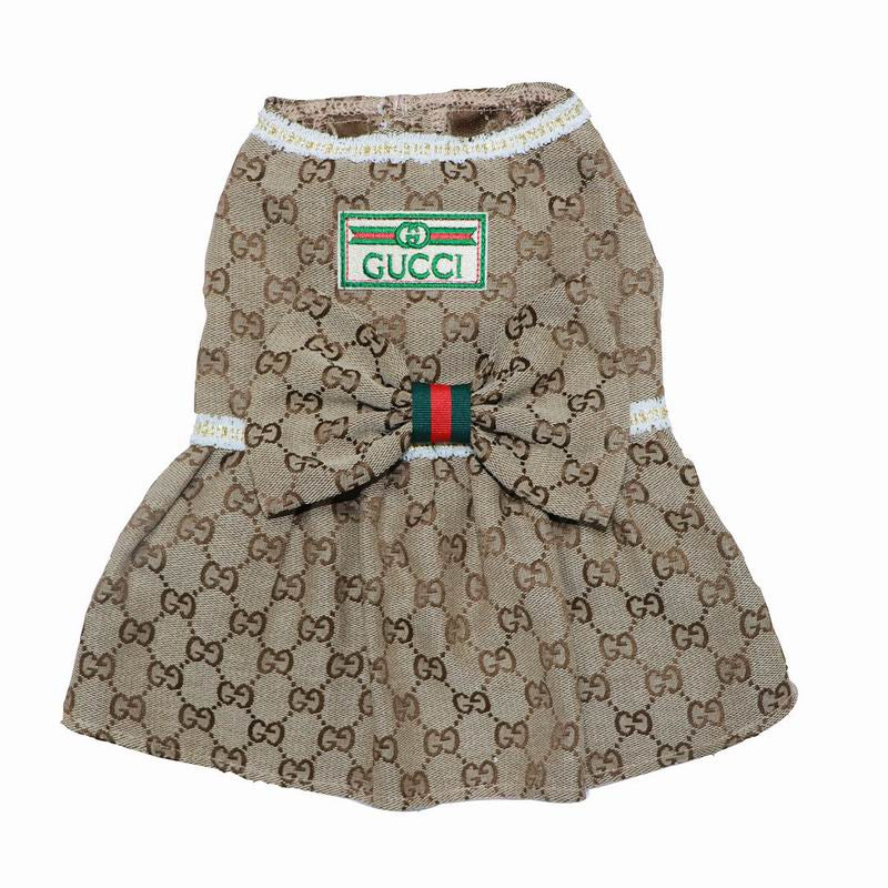 Gucci Monogram Sleeveless Bowtie Dress