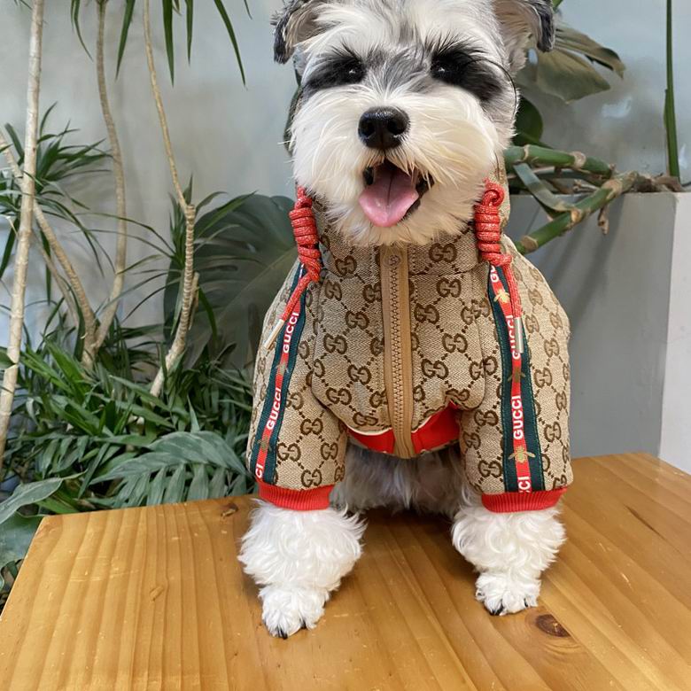 Gucci Monogram two tone Canvas Hoodie Jacket with leather leash