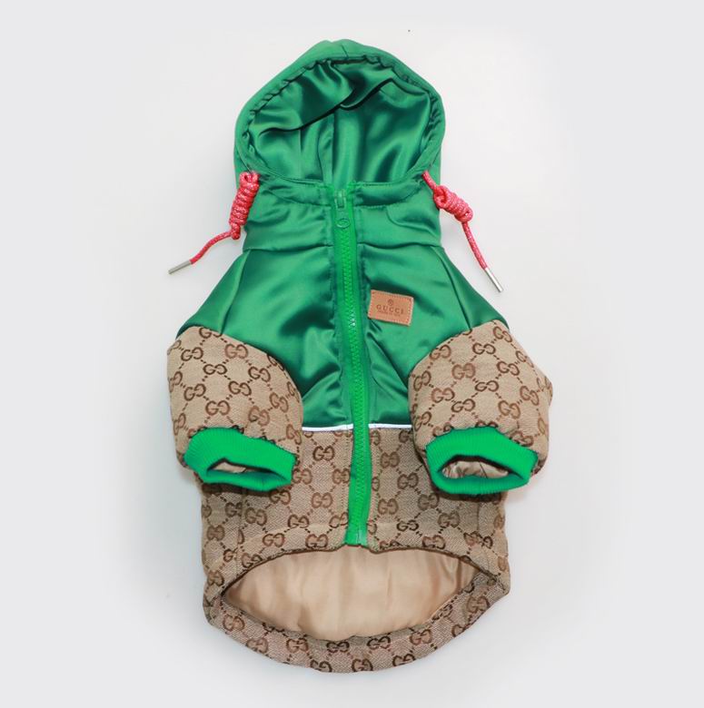 Gucci Monogram two tone Canvas Hoodie Jacket with leather leash