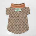 Gucci Monogram Faux leather Collared  Canvas Dress